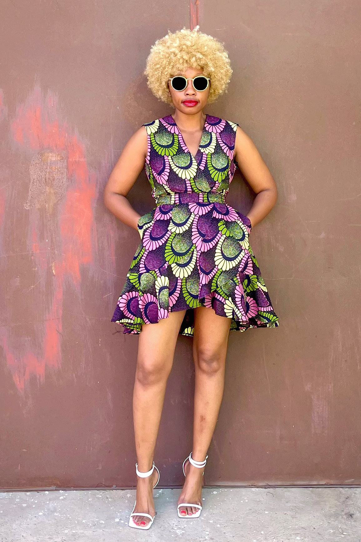 Sasha Wrap Dress (Pink Kiwi)