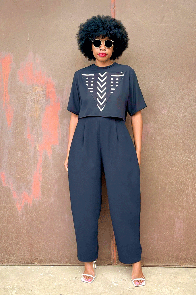 MD BARREL PANT (MIDNIGHT) + MD DAIMOND TOP