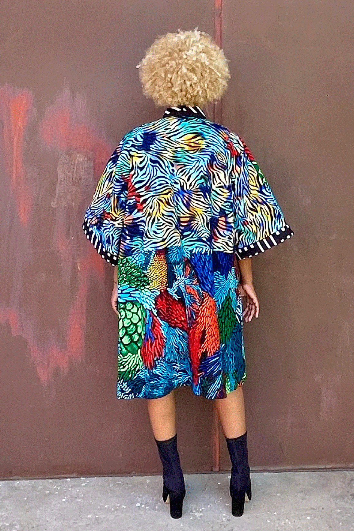Accra Midi Kimono (Mediteranean)