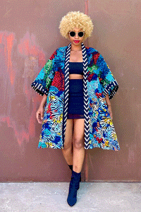 Accra Midi Kimono (Mediteranean)