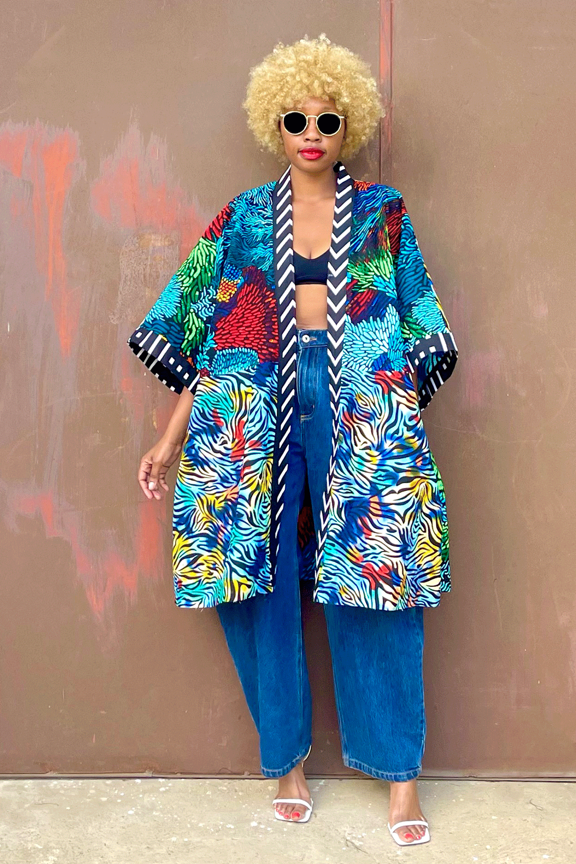 Accra Midi Kimono (Mediteranean)