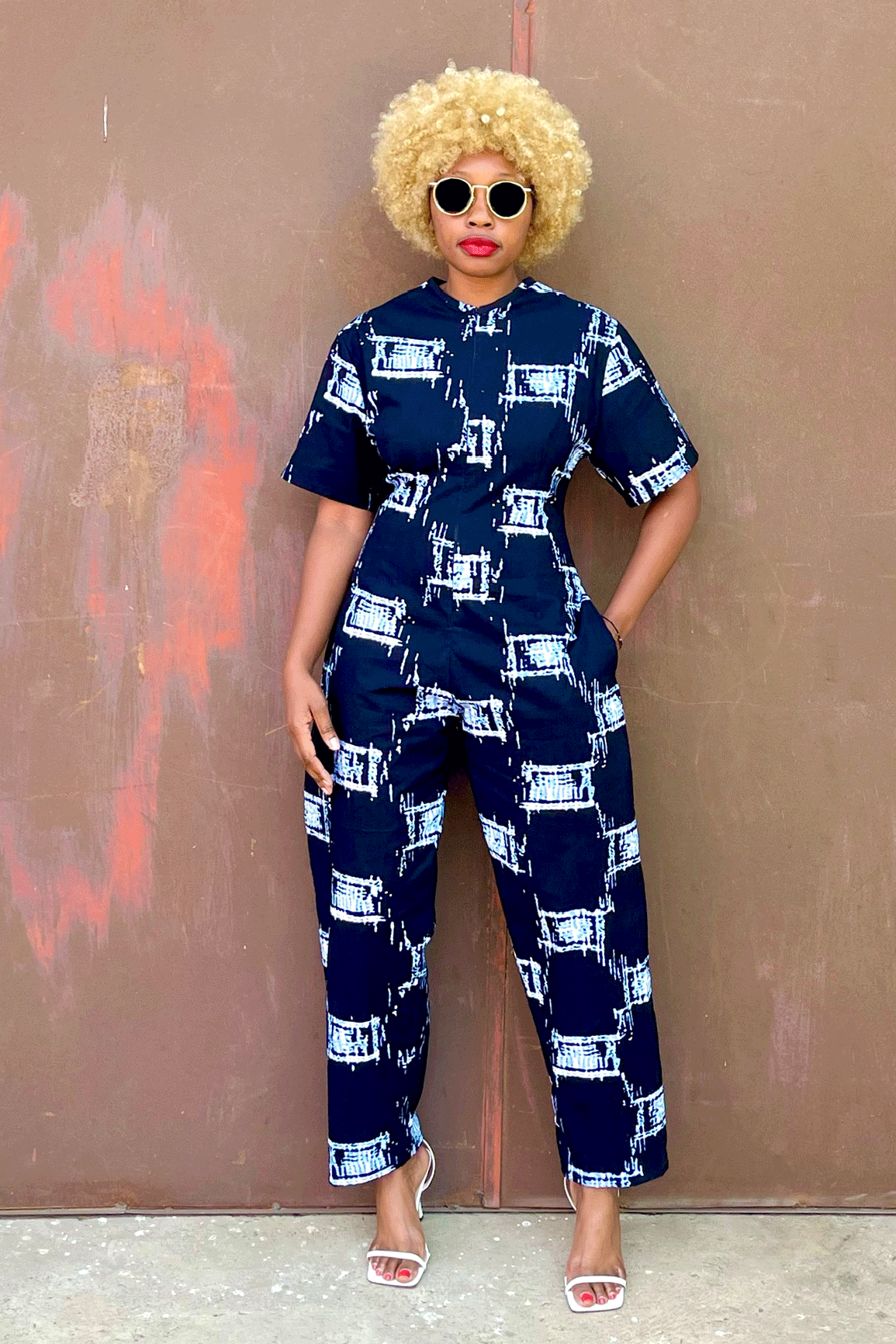 Addis Jumpsuit (Navy Patch)