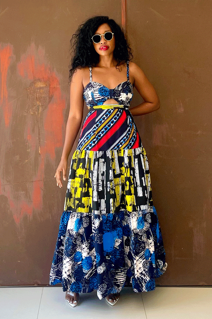 Asmara Mix Dress (Retro Urban) - ONLY 2 LEFT