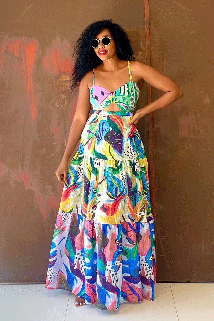Asmara Mix Dress (Tropical) - ONLY 1 LEFT