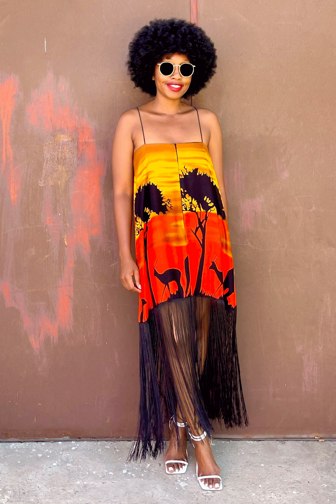 Amarula Strappy Fringe - Sunset