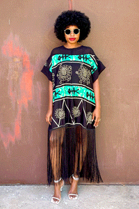 Amarula Fringe - Emerald Black