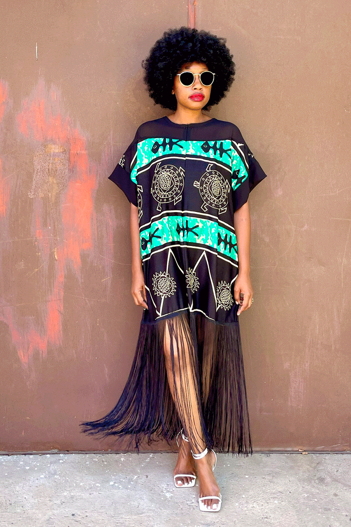 Amarula Fringe - Emerald Black