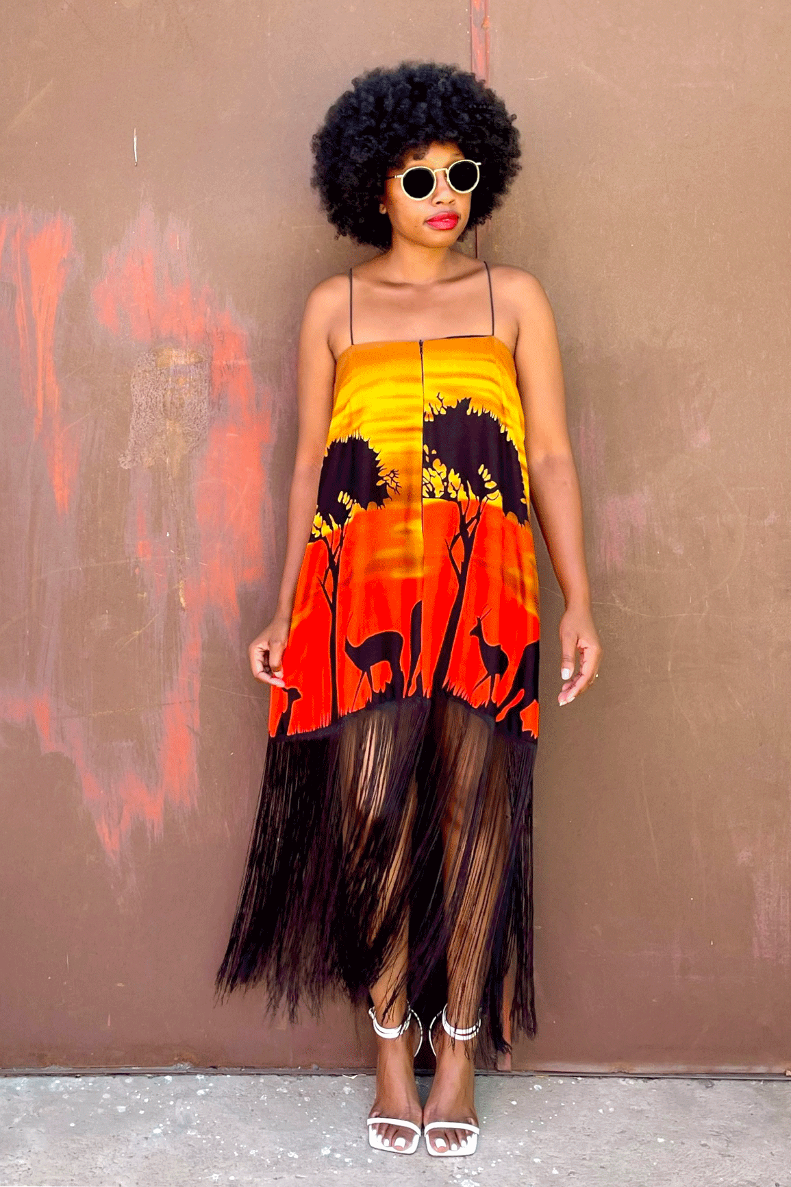 Amarula Strappy Fringe - Sunset