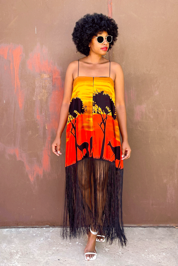 Amarula Strappy Fringe - Sunset