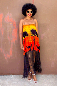 Amarula Strappy Fringe - Sunset