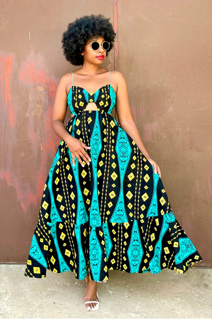 Amina Cut - Out Dress (Neon)