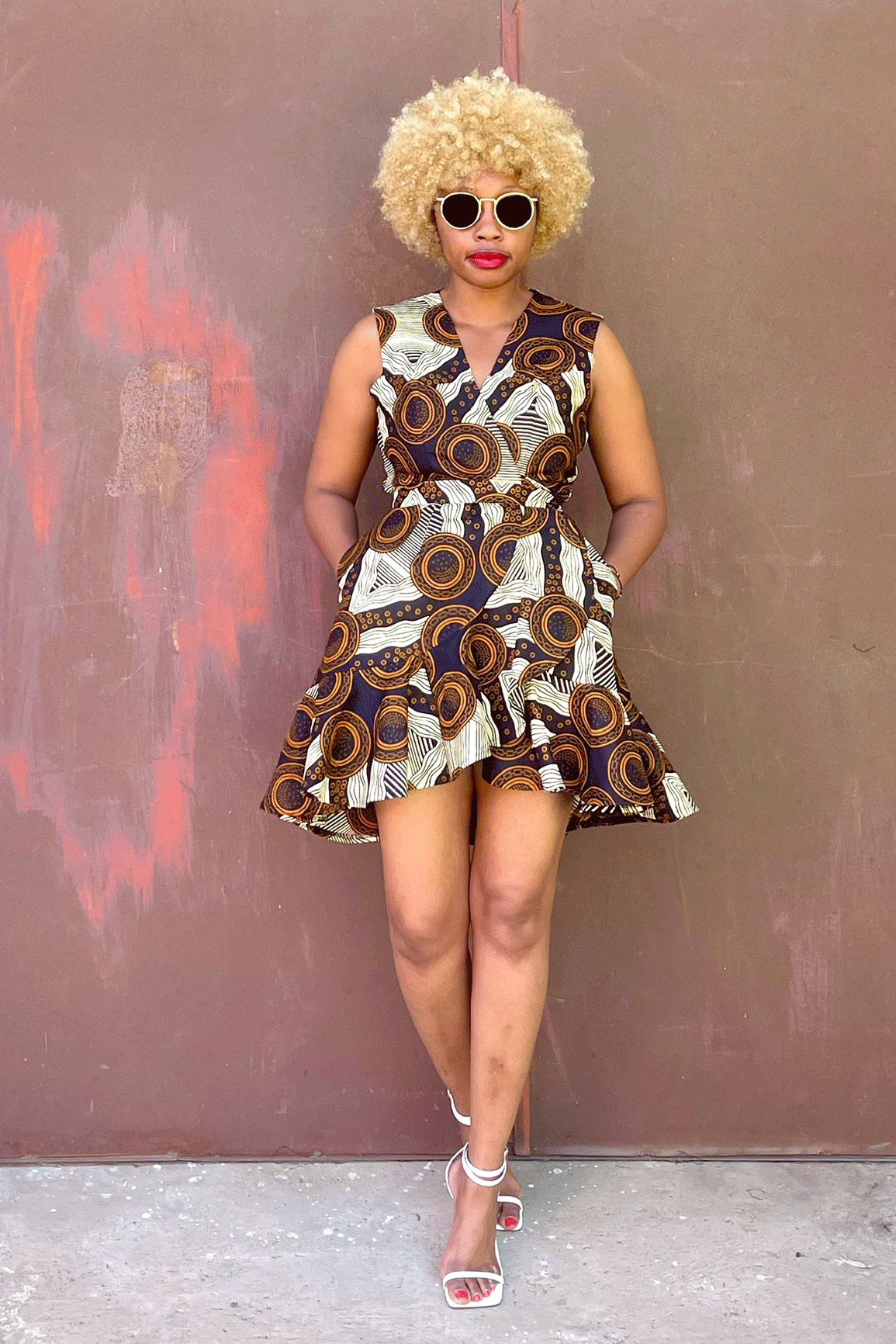 Sasha Wrap Dress (Rust)