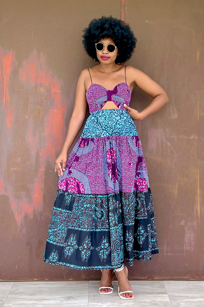 ASMARA TIER DRESS (BERRY)