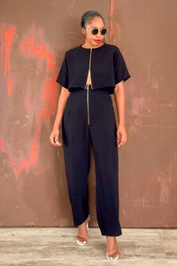 Aya Chain Pant Set (Midnight)