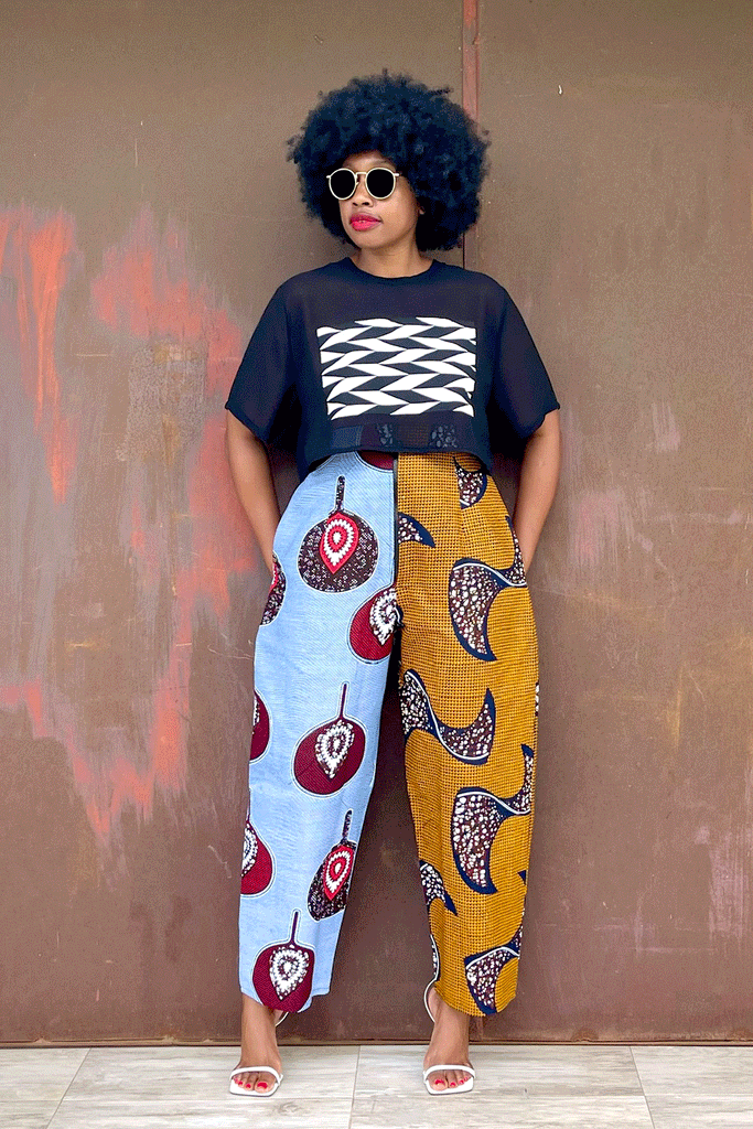 MD BARREL PANT (CARAMEL GREY) + MD PATCH TOP (CHROME)