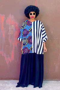 Bamako Contrast Kaftan (Maze)