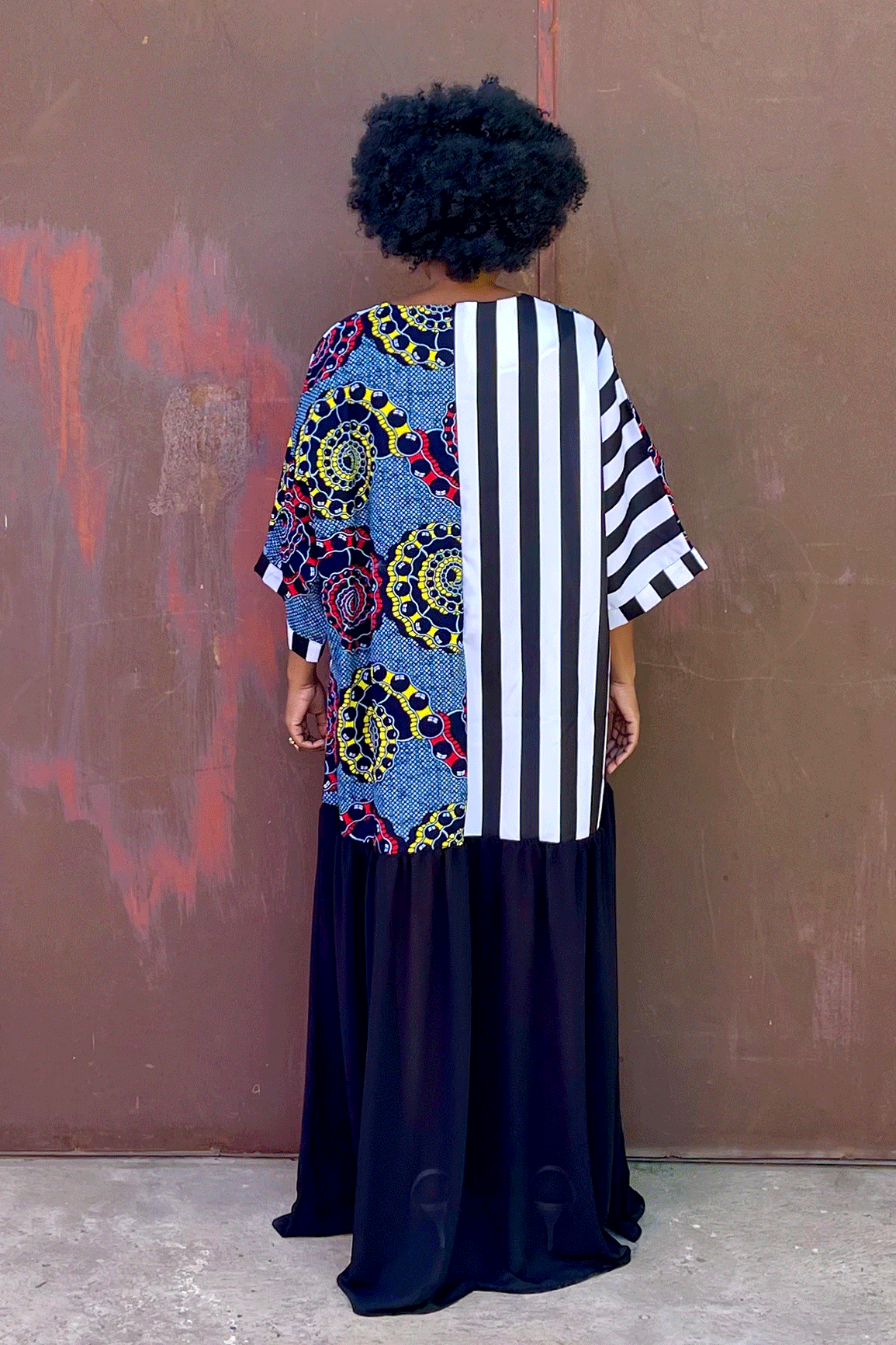 Bamako Contrast Kaftan (Maze)
