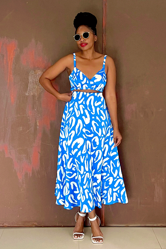 Sira Skirt Set (Blue)