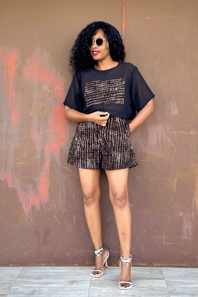 BOX PATCH TOP (RAIL) + BELLA SHORT (RAIL)