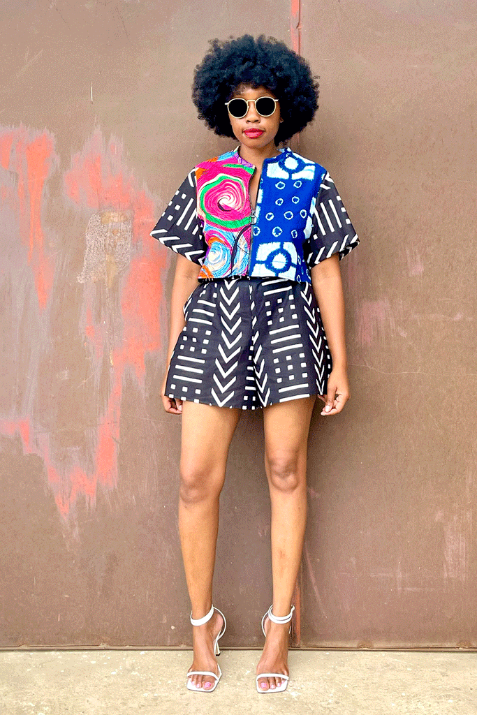 BOX TOP (ABSTRACT) + BOX SHORT SET - SOLD OUT