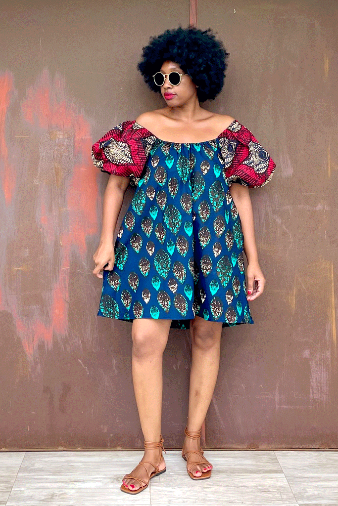 CHAMBESHI DRESS (PINE RED)