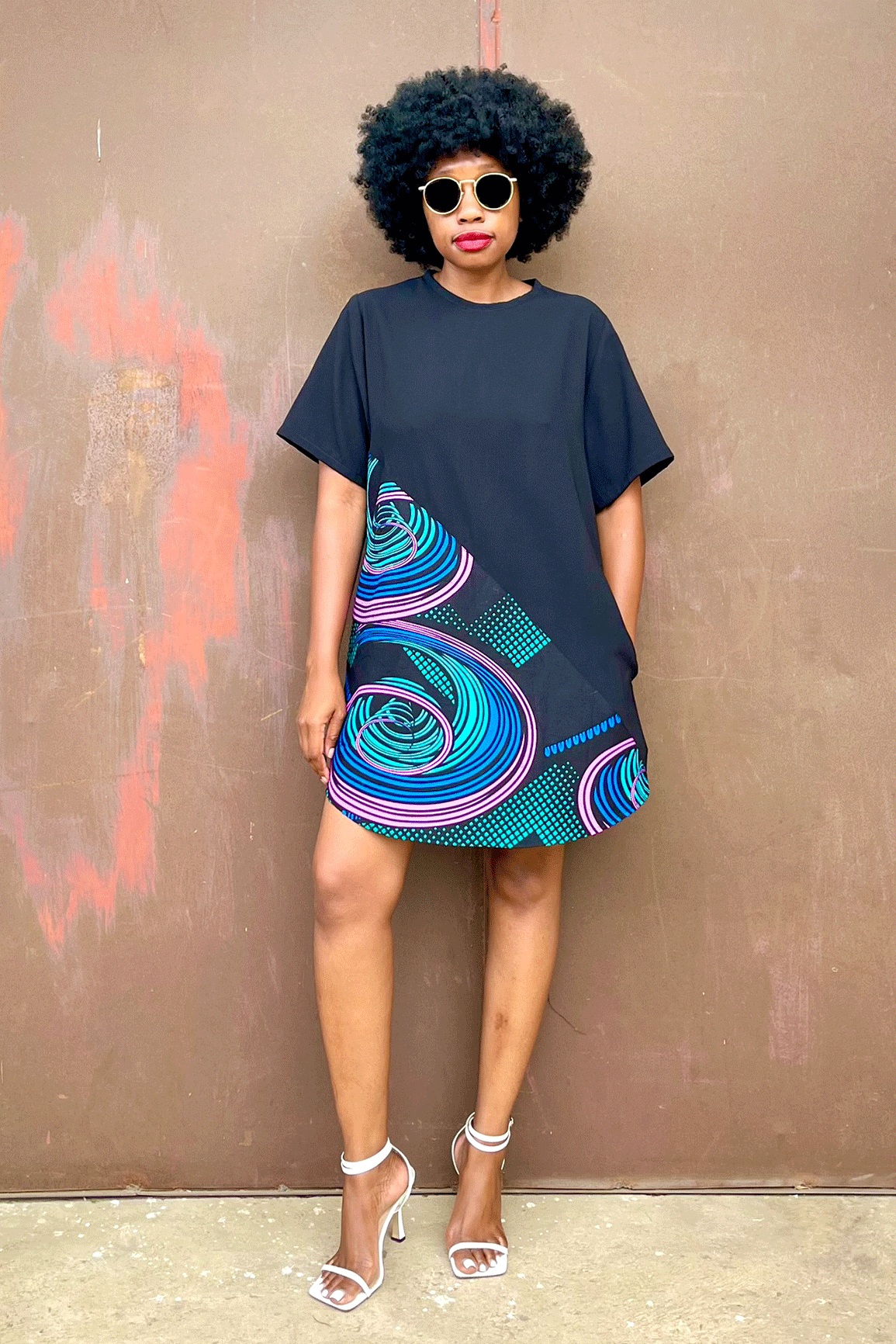 Aya Diagonal Tee (Swirl)