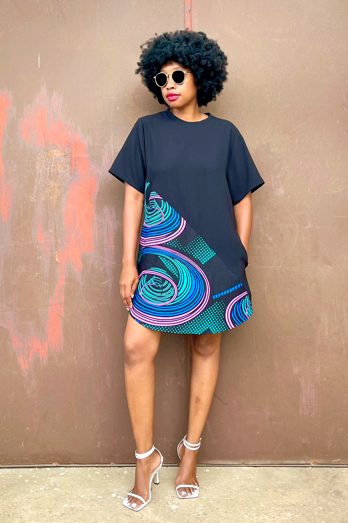 Aya Diagonal Tee (Swirl)