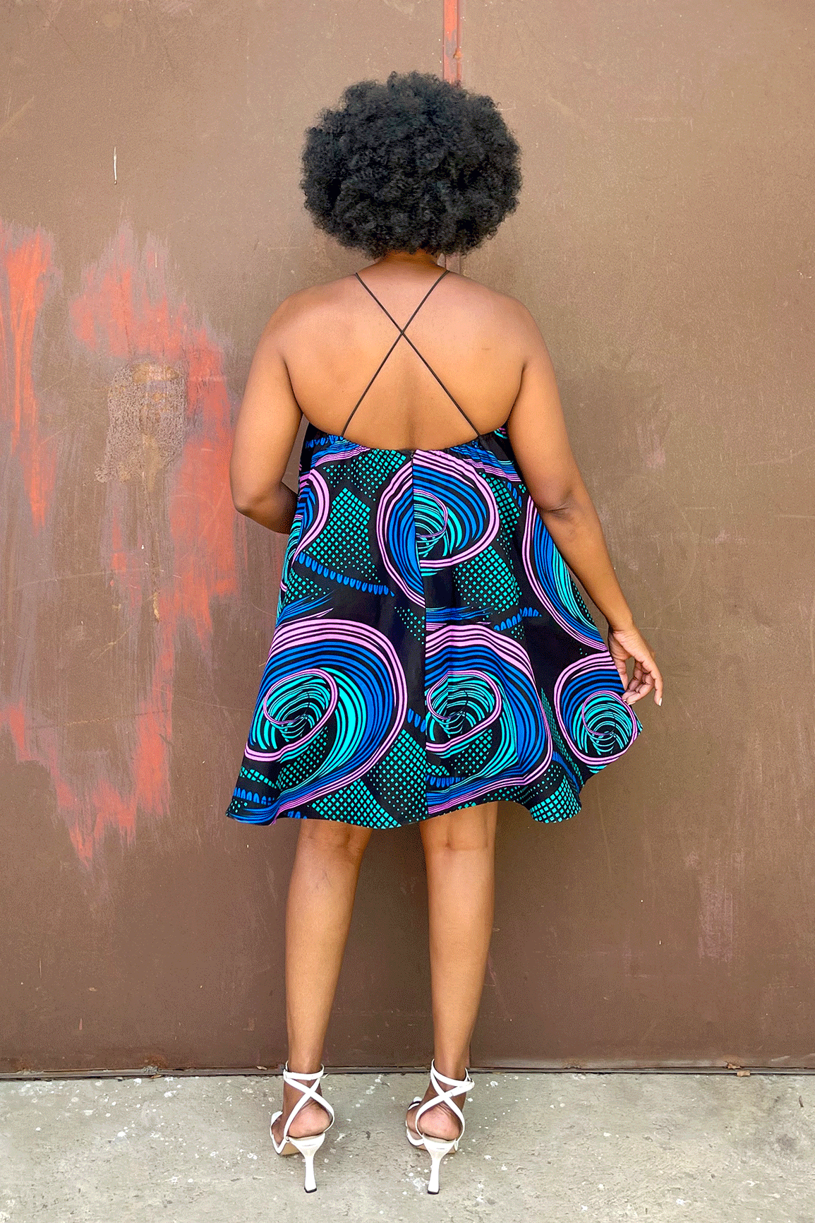 Didi Halter Dress (Purple Wave)