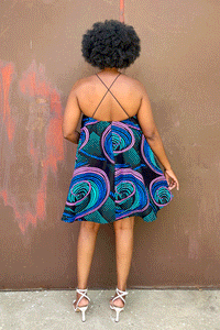 Didi Halter Dress (Purple Wave)