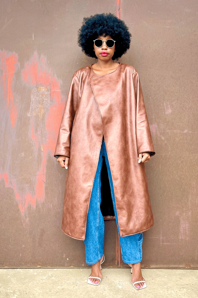 DURA 'FAUX' WRAP COAT (CAMEL) - SOLD OUT