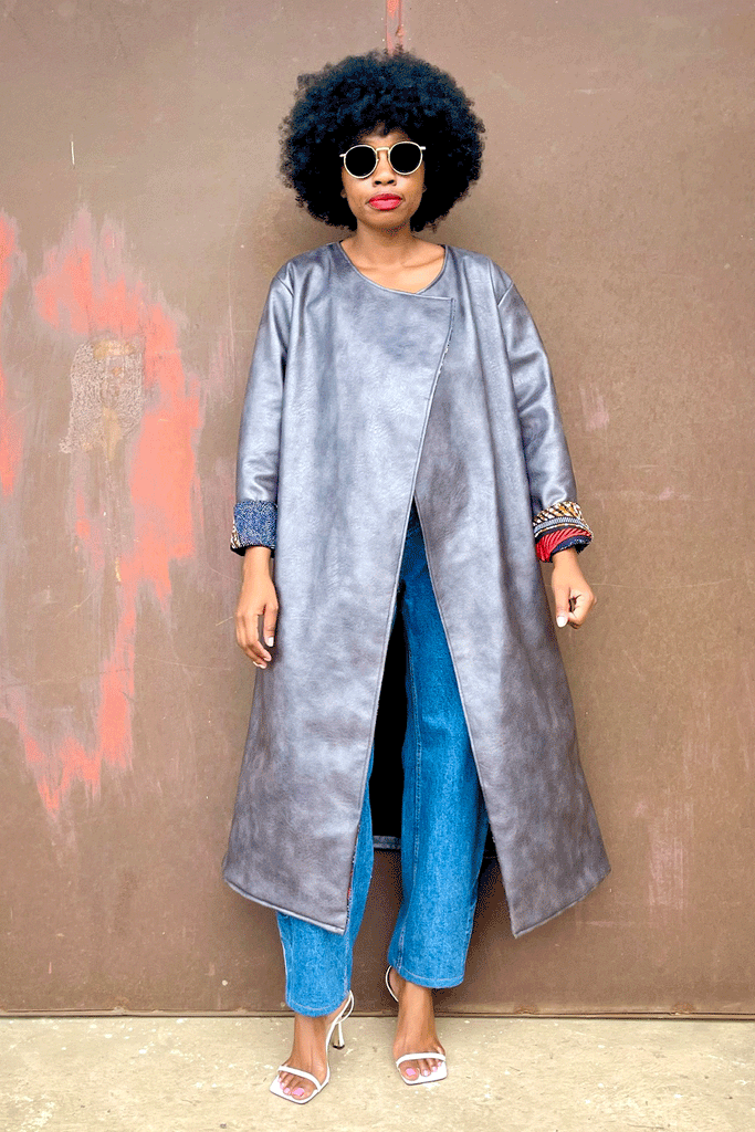 DURA 'FAUX' WRAP COAT (COOL GREY) - SOLD OUT