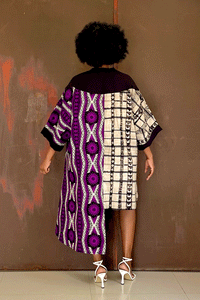 Feli Asymmetric Tee (Purple Maze)