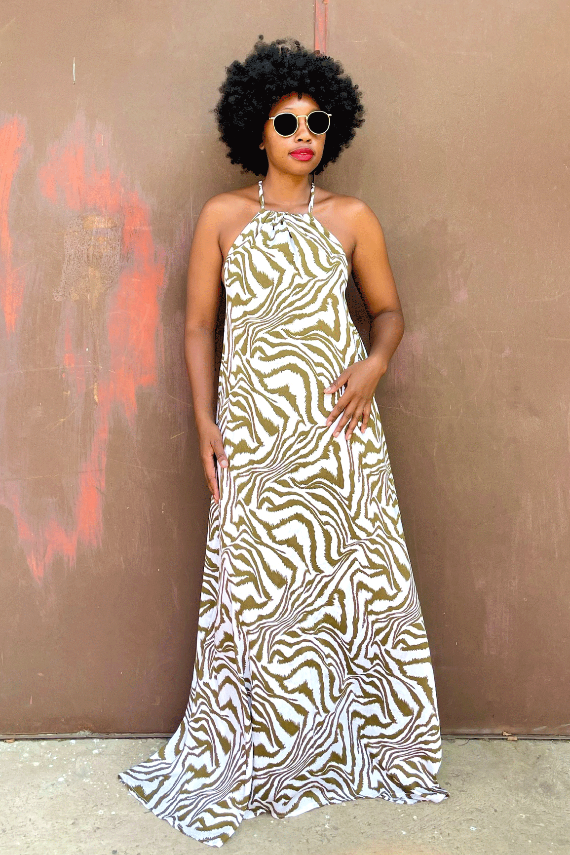 Jasmin Halter Dress (Honey)