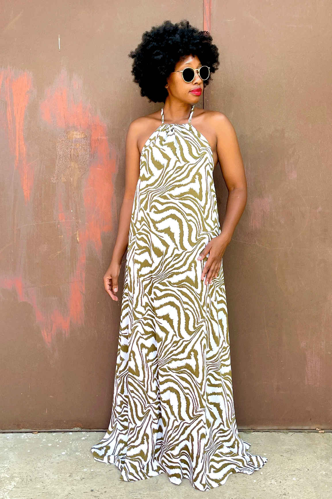 Jasmin Halter Dress (Honey)