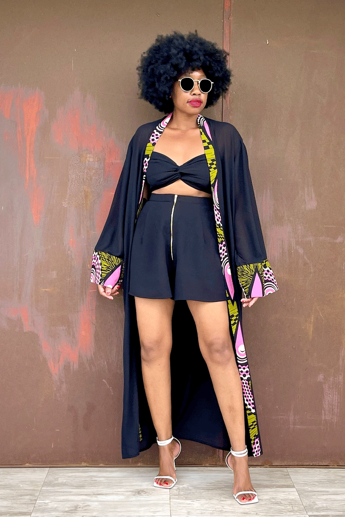 JIKA SHEER KIMONO (PINK OLIVE) - KIMONO ONLY