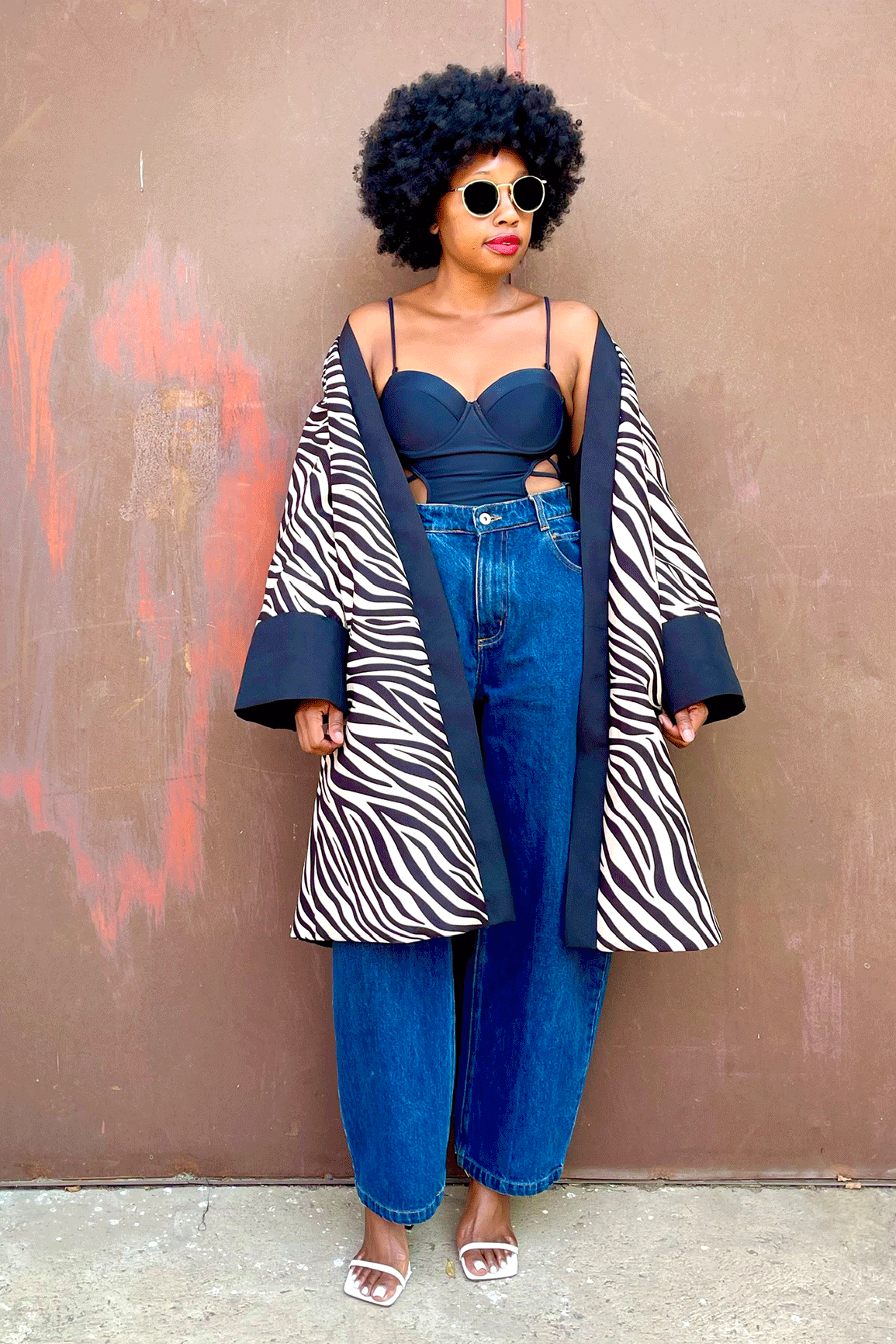 Jika Coat (Black Zebra)