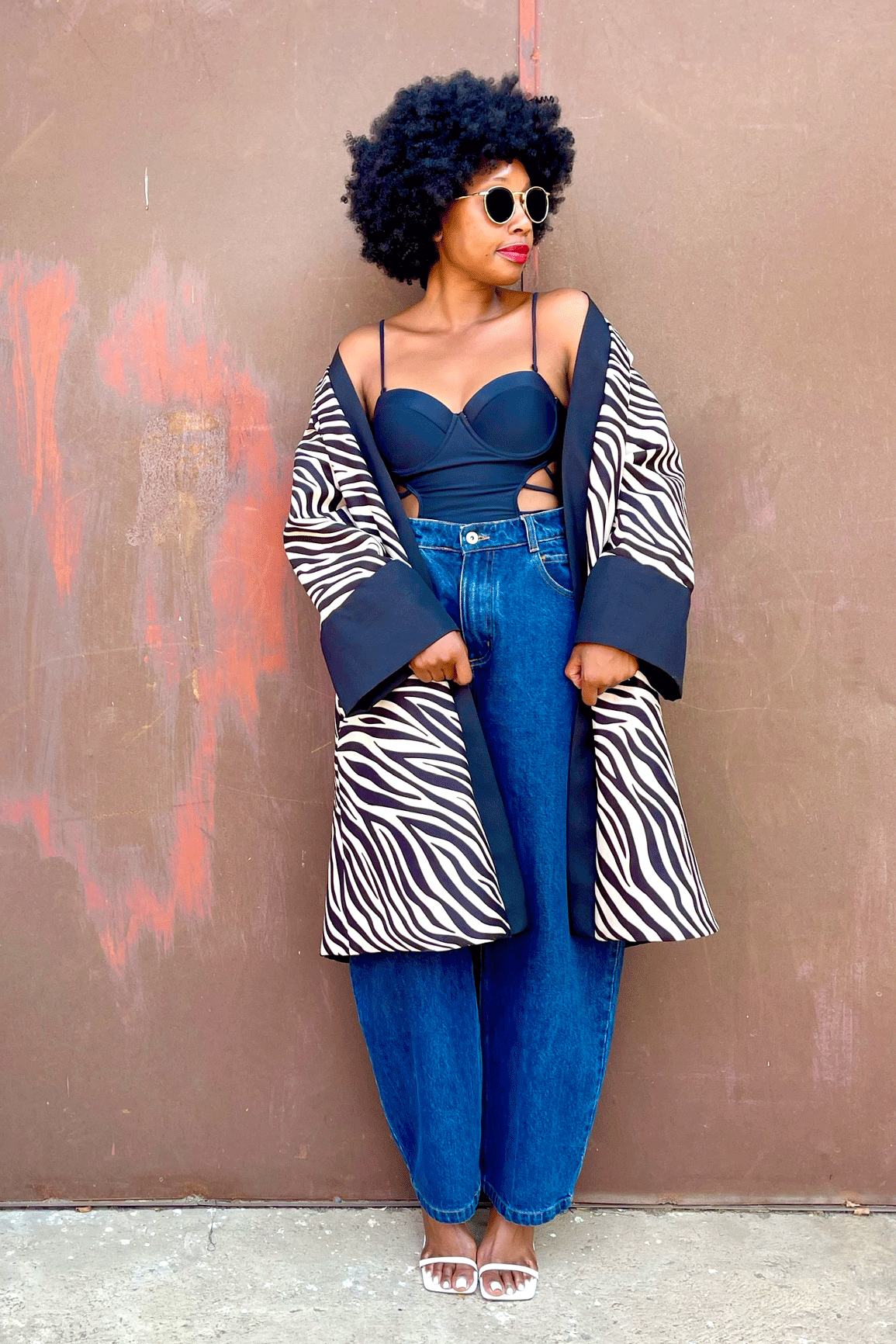 Jika Coat (Black Zebra)