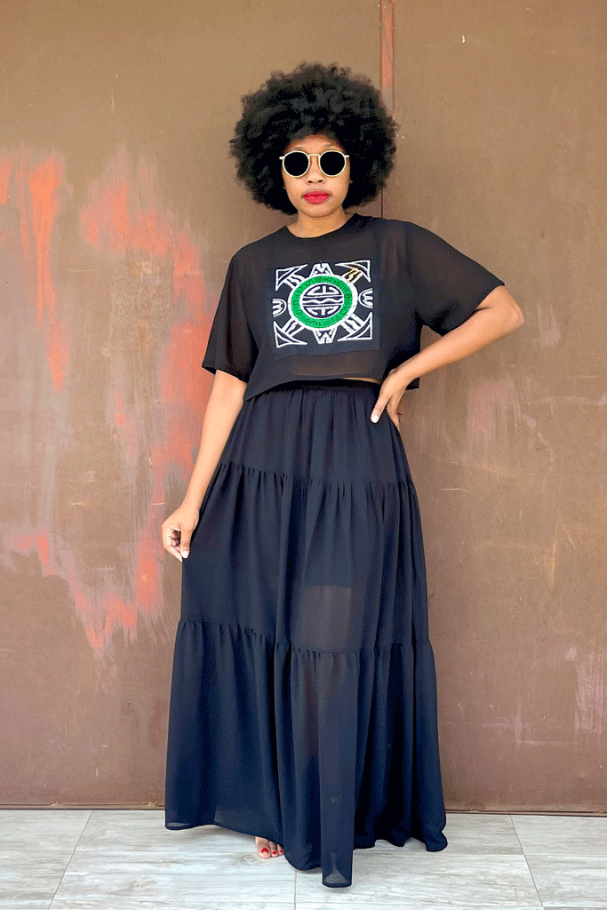 JOSE' SKIRT (MIDNIGHT) + BOX TOP (ZEN)