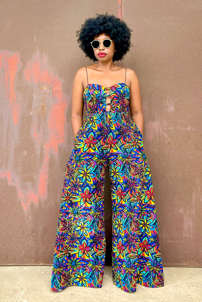 LALA CUT-OUT JUMPSUIT (CARNIVAL)