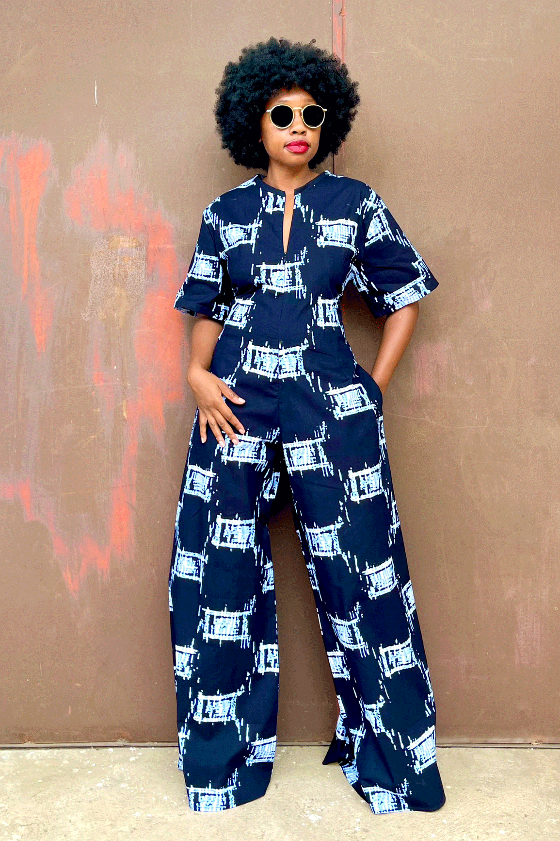 Kasama Jumpsuit (Navy Box)