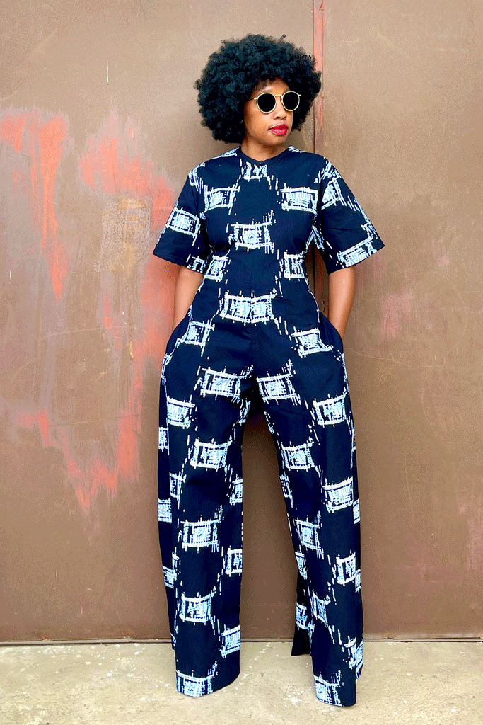 Kasama Jumpsuit (Navy Box)