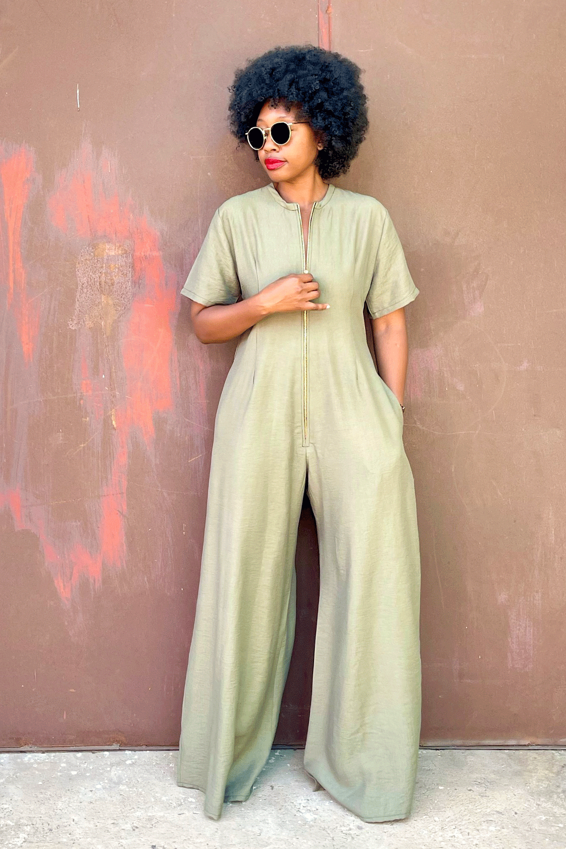 Kasama Chain Jumpsuit (Olive)