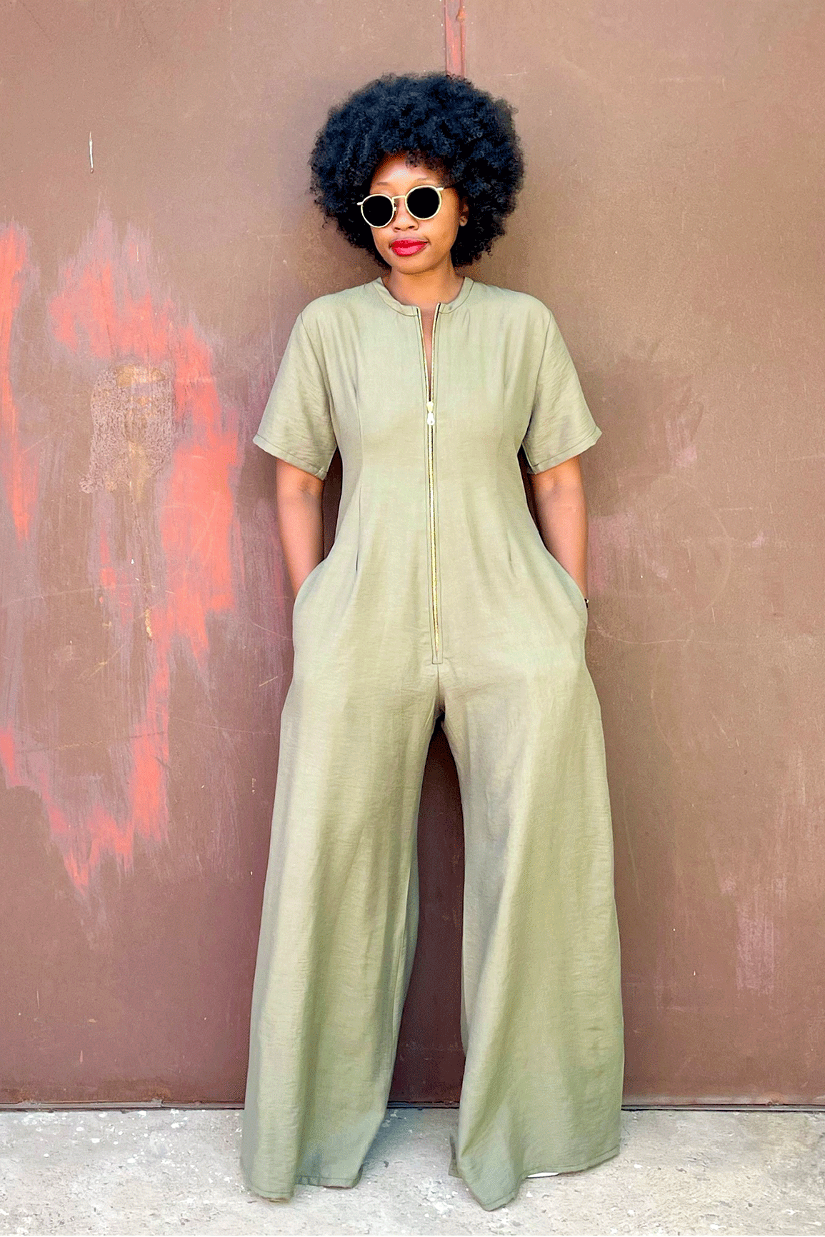 Kasama Chain Jumpsuit (Olive)