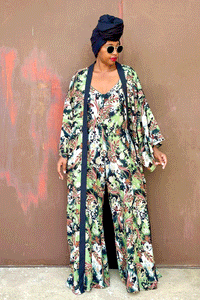 Badu Kimono (Wild Olive) - Kimono Only