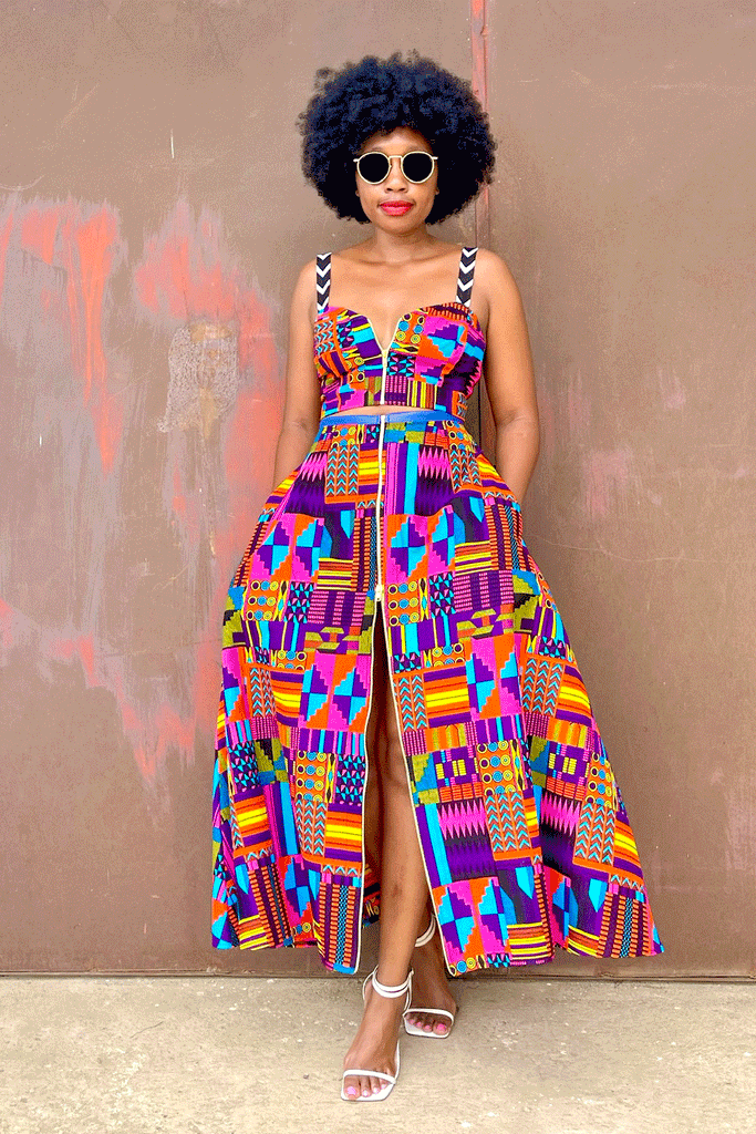 LANGA TOP + LANGA SKIRT SET (HOT PINK)