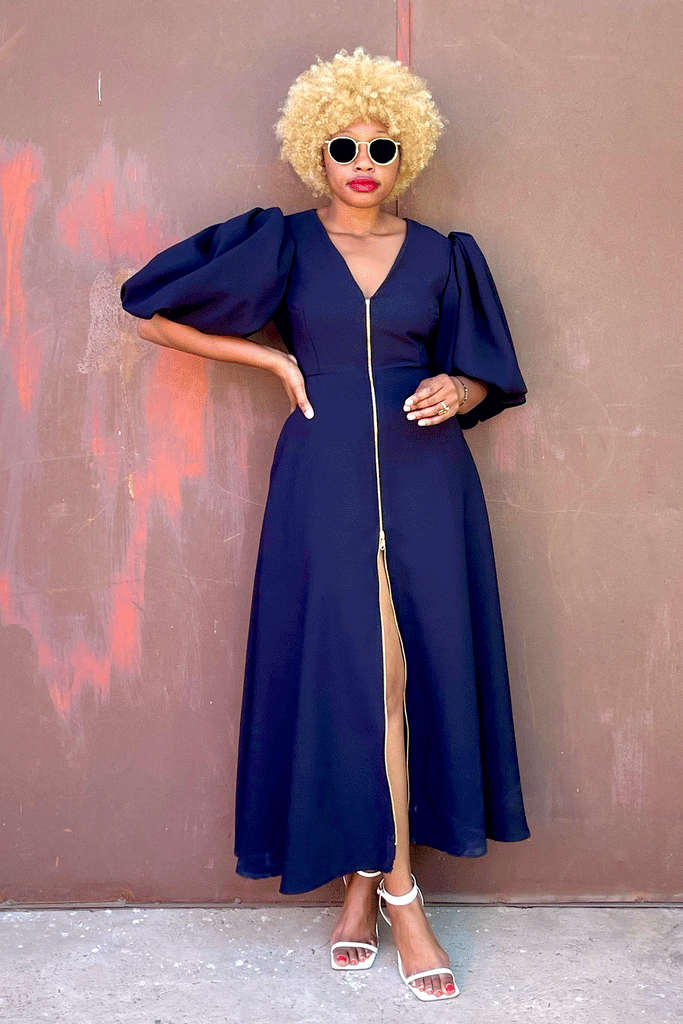 Lianna Puff Dress (Midnight)