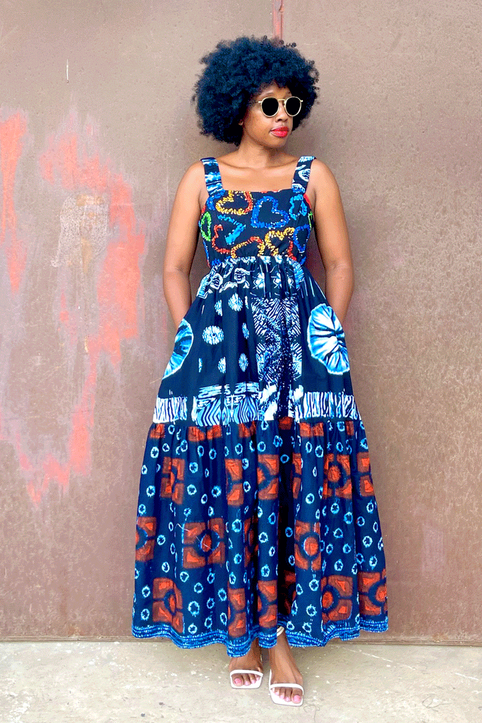 MARULA 'MIX' MIDI (RUST BLUE)