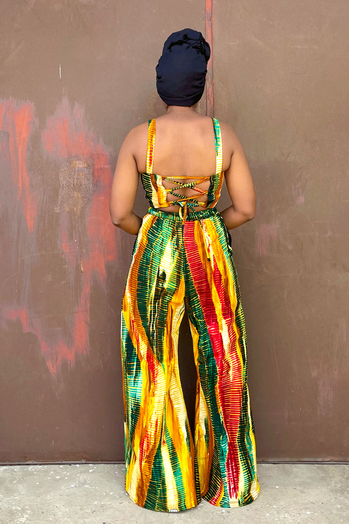 Lala Pant Set (Mustard Green)