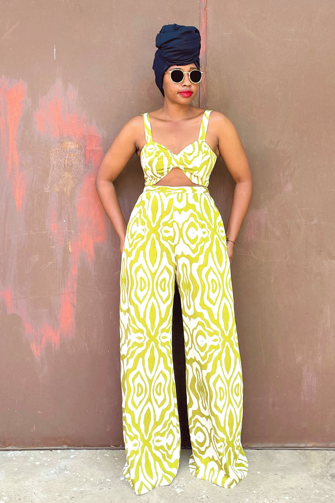 Luena Palazzo Set (Lime)