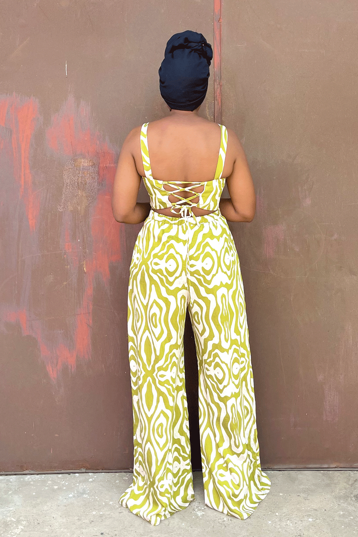 Luena Palazzo Set (Lime)